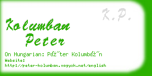 kolumban peter business card